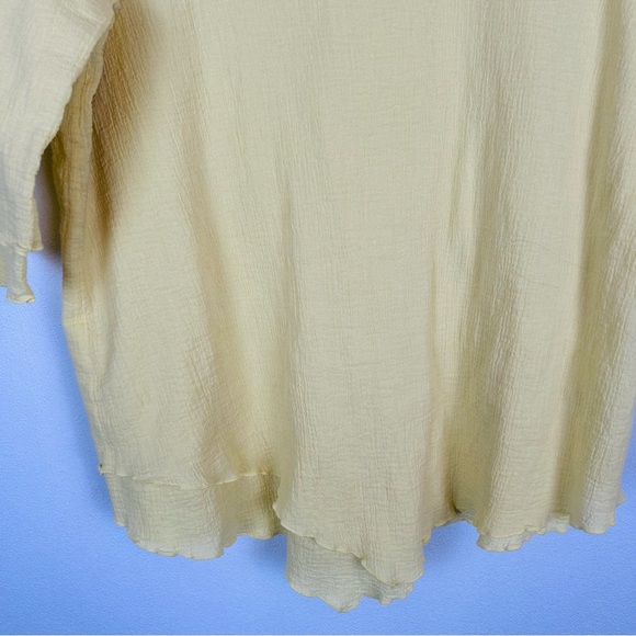 Soft Surroundings Siesta Key Tunic Top Yellow Cotton Gauze Lightweight Large - Picture 4 of 11